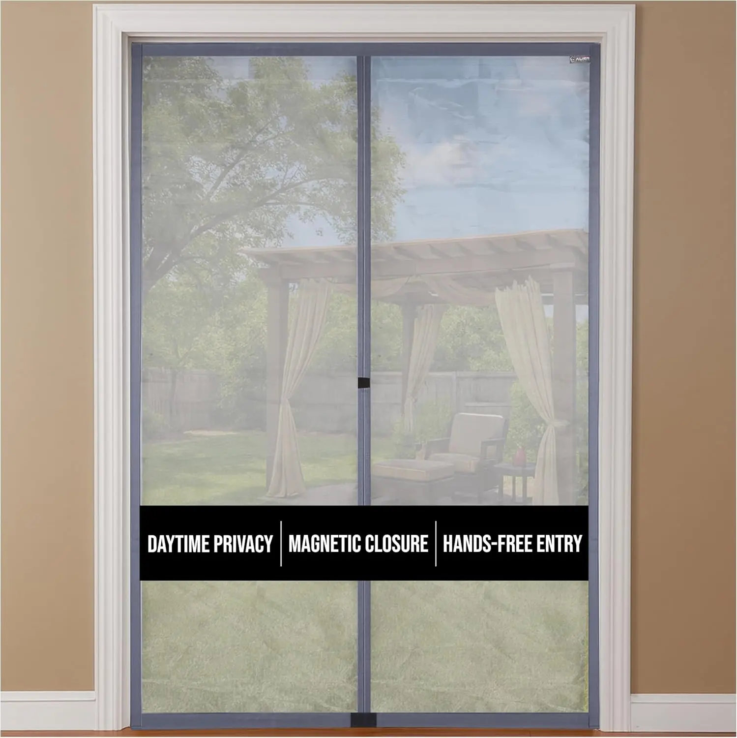 Privacy Magnetic Screen Door 36 x 82 Inch – Grey Heavy-Duty Mesh with Strong Magnets & Windproof Strips, Hands-Free Closure,
Privacy Magnetic Screen Door 36 x 82 Inch – Grey Heavy-Duty Mesh with Strong Magnets & Windproof Strips, Hands-Free Closure,