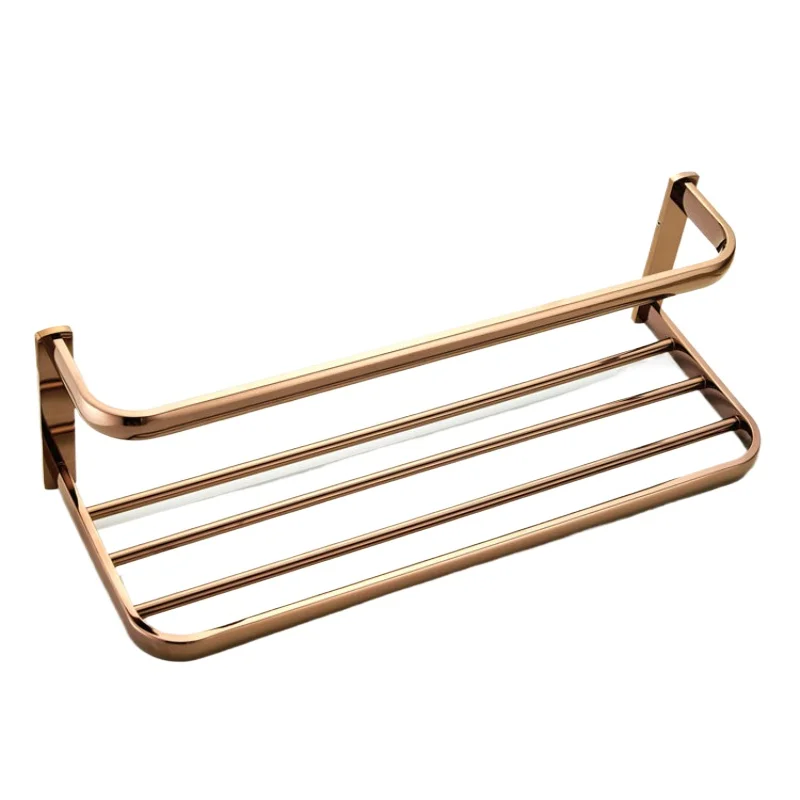 Modern Luxury Design Brass Electroplating Rose Gold Towel Rack Punch Installation Bathroom Decorative Accessorie Bath Towel Rack
Modern Luxury Design Brass Electroplating Rose Gold Towel Rack Punch Installation Bathroom Decorative Accessorie Bath Towel Rack
