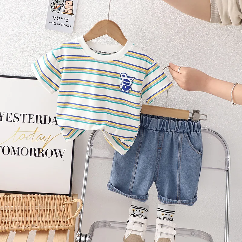 Toddler Boys Outfits 2025 Summer Baby Boy Clothes 6 To 9 Months Striped Rabbit Short Sleeve T-shirts and Shorts Kids Suit Set
Toddler Boys Outfits 2025 Summer Baby Boy Clothes 6 To 9 Months Striped Rabbit Short Sleeve T-shirts and Shorts Kids Suit Set