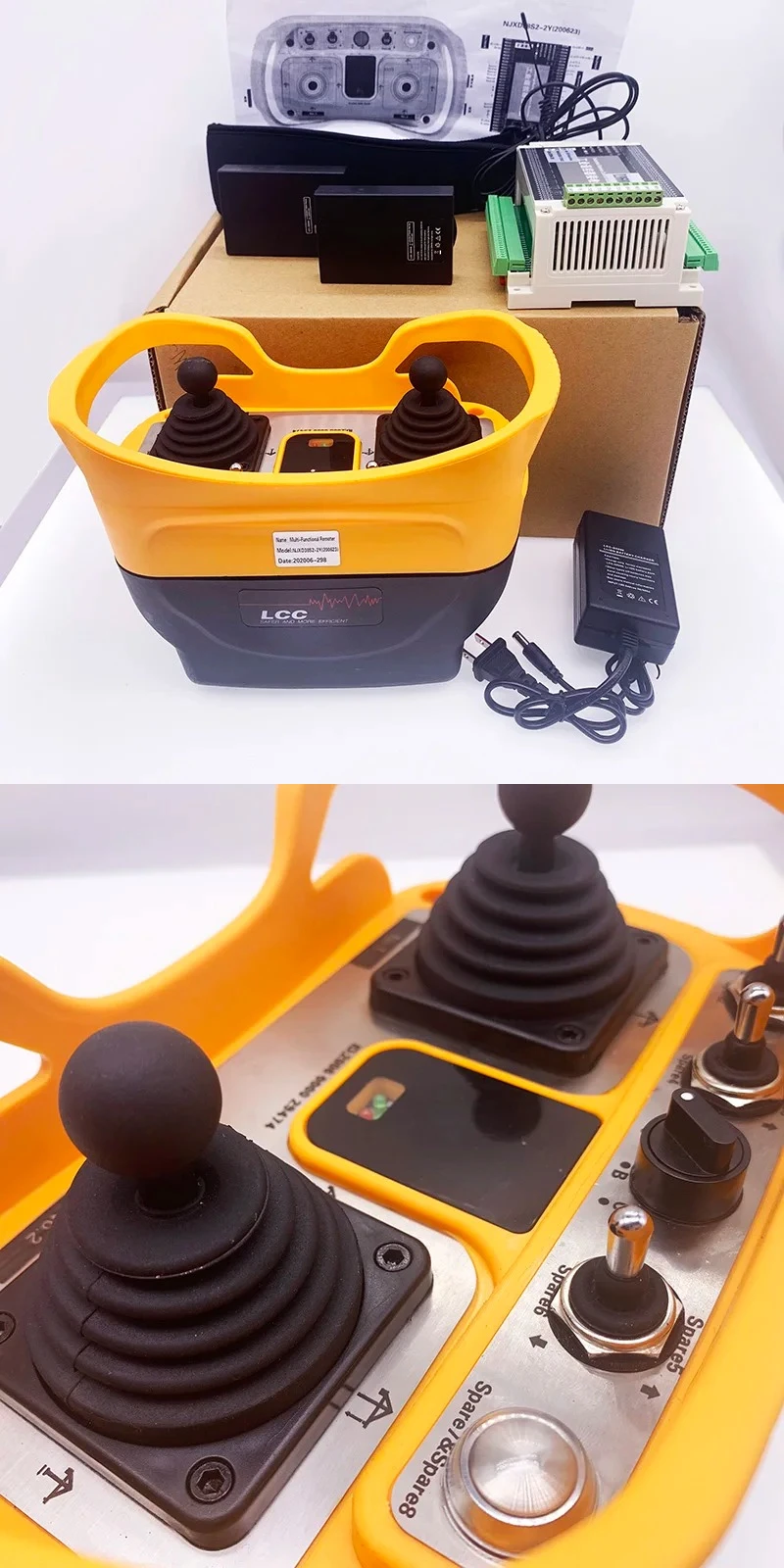 Q9000 proportional output joystick rc transmitter and receiver tower crane remote control
Q9000 proportional output joystick rc transmitter and receiver tower crane remote control