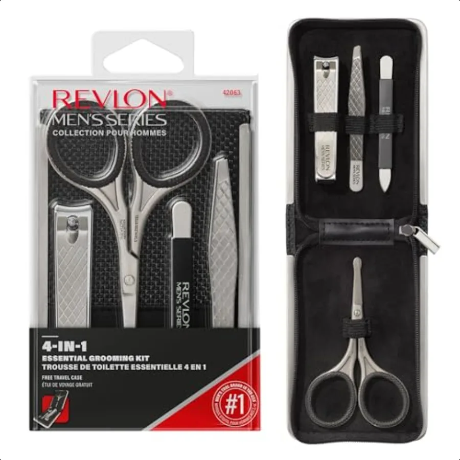 Revlon Men's Grooming Kit 5Piece Travel entials Set Includes Nail Clippers Scissors File Tweezers and Carrying Case Stainl Stee
Revlon Men's Grooming Kit 5Piece Travel entials Set Includes Nail Clippers Scissors File Tweezers and Carrying Case Stainl Stee