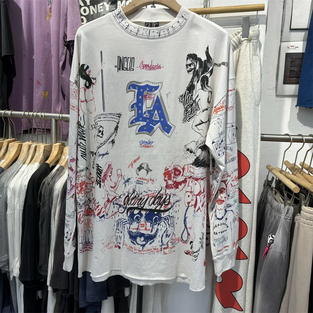 American Sle fiti Waed Long Sve T-irt Loose ex Couple Sle Cotton Youth Faion Autumn round Ne Tee
American Sle fiti Waed Long Sve T-irt Loose ex Couple Sle Cotton Youth Faion Autumn round Ne Tee