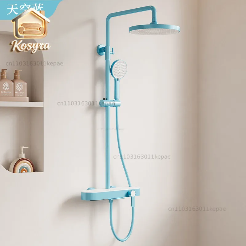 Colorful all-copper shower and head set, shower nozzle, bathroom, home bathroom booster shower
Colorful all-copper shower and head set, shower nozzle, bathroom, home bathroom booster shower