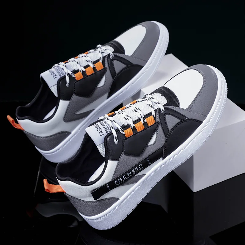 Designer Shoes Men Sneakers PU Leather Lace Up Casual Shoes Fashion Skateboard Shoe Spring Autumn Flat White Man Vulcanize Shoes
Designer Shoes Men Sneakers PU Leather Lace Up Casual Shoes Fashion Skateboard Shoe Spring Autumn Flat White Man Vulcanize Shoes