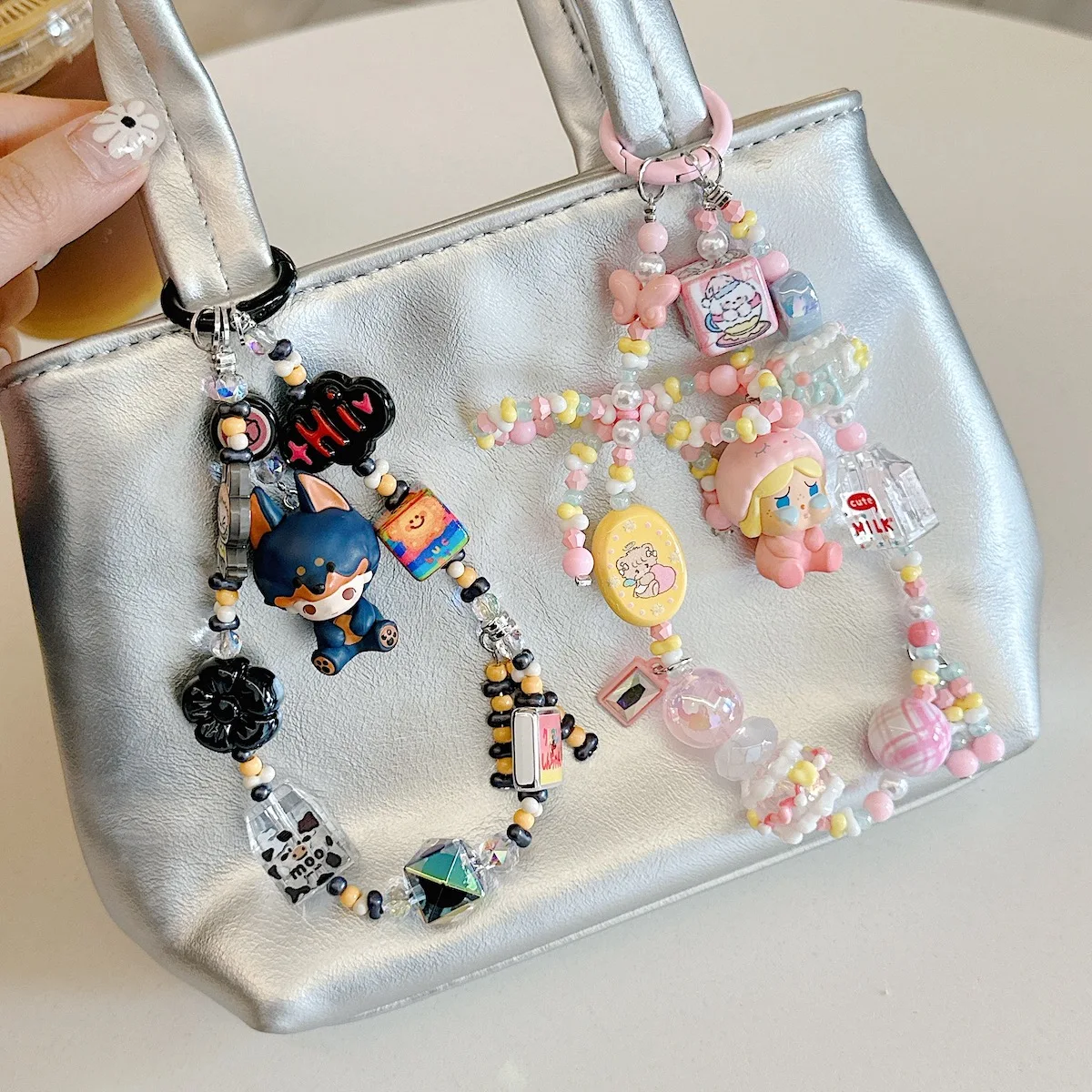 New POP BEAN Diy Crybaby Dimoo Pajama Party Kawaii Beans Phone Charms Strap Cute Beaded Key Chain Cute Pink Bag Pendant for Gift
New POP BEAN Diy Crybaby Dimoo Pajama Party Kawaii Beans Phone Charms Strap Cute Beaded Key Chain Cute Pink Bag Pendant for Gift