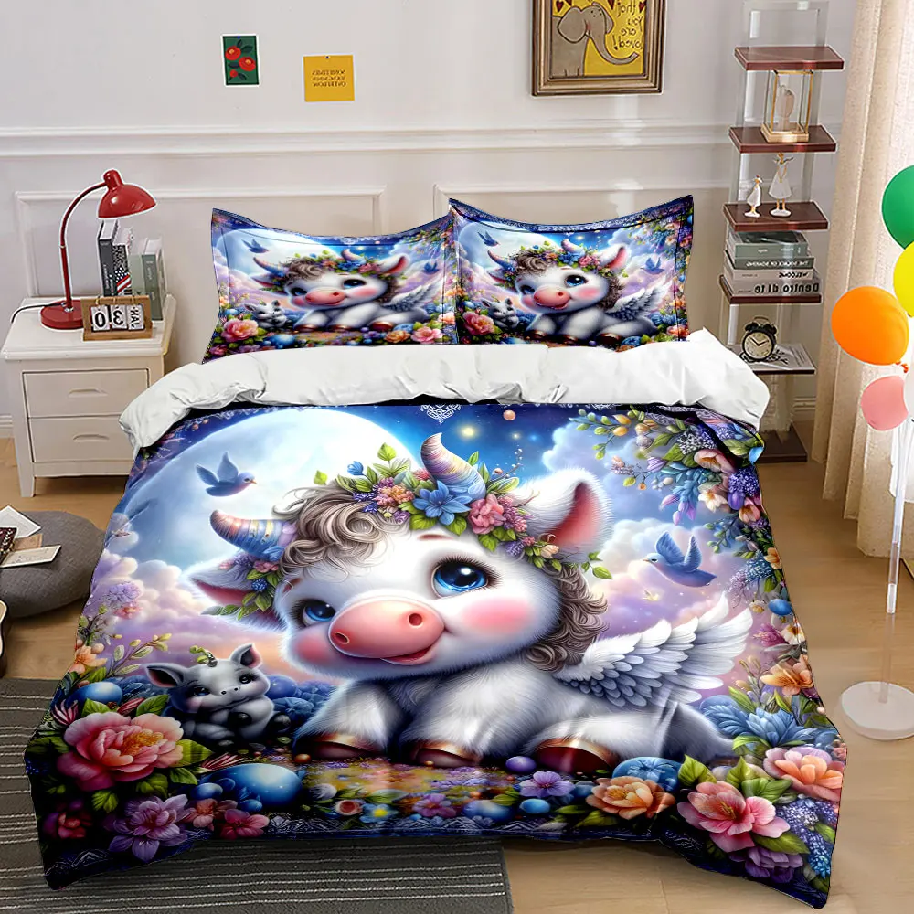 Adorable dreamy calf in floral paradise Print Soft Comfortable Duvet Cover Bedding Set Included 1*Duvet Cover 2*Pillowcases
Adorable dreamy calf in floral paradise Print Soft Comfortable Duvet Cover Bedding Set Included 1*Duvet Cover 2*Pillowcases
