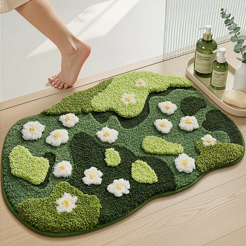 Handmade 3D Moss Bathroom Rug, Thick Absorbent Quick Dry Bath Mat, Non Slip Anti Mold, Formaldehyde Free Soft Machine Washable
Handmade 3D Moss Bathroom Rug, Thick Absorbent Quick Dry Bath Mat, Non Slip Anti Mold, Formaldehyde Free Soft Machine Washable