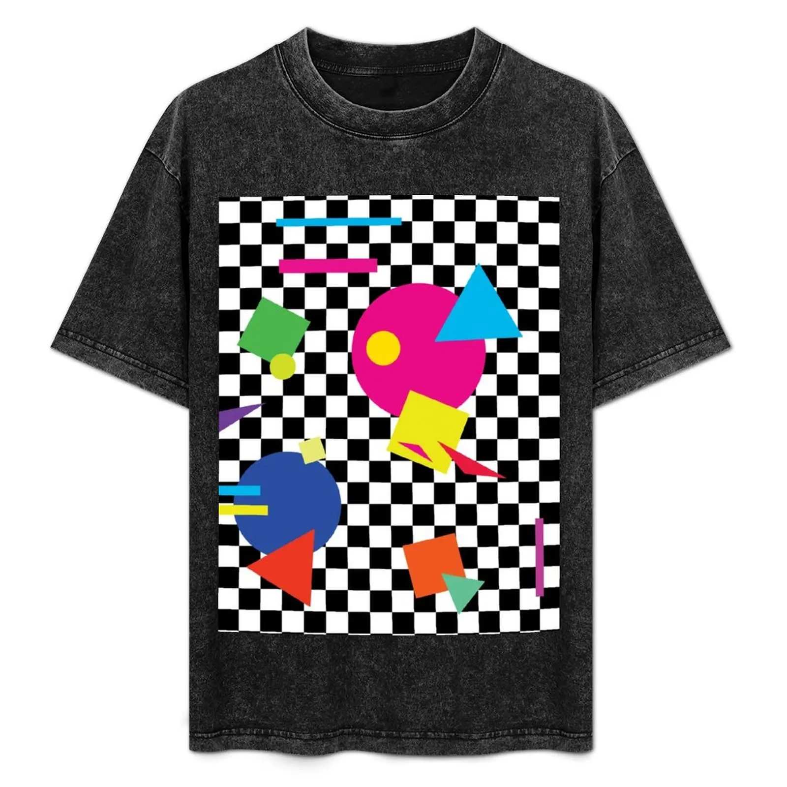 Retro Classic 1980s Shapes On Black and White Check - Retro Shapes #1 T-Shirt Personalized t-shirt workout shirts for men
Retro Classic 1980s Shapes On Black and White Check - Retro Shapes #1 T-Shirt Personalized t-shirt workout shirts for men