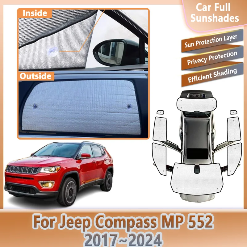 Car Full Sunshades For Jeep Compass MP 552 2017-2024 2020 Windshield Anti-UV Visor Sun Protection Cover Shades Auto Accessories
Car Full Sunshades For Jeep Compass MP 552 2017-2024 2020 Windshield Anti-UV Visor Sun Protection Cover Shades Auto Accessories