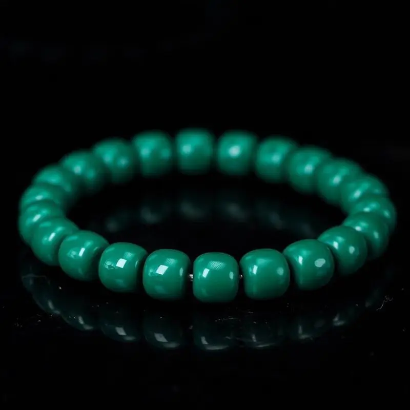 High Porcelain Old Oil Green Turquoise Round Bead Single Circle Bracelet Women
High Porcelain Old Oil Green Turquoise Round Bead Single Circle Bracelet Women