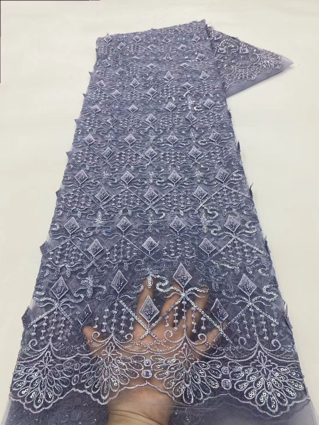 African Lace Fabric 2025 High Quality Lace Bridal Lace Fabric With Sequins Embroidery Tulle Mesh Lace Fabric Nigerian
African Lace Fabric 2025 High Quality Lace Bridal Lace Fabric With Sequins Embroidery Tulle Mesh Lace Fabric Nigerian