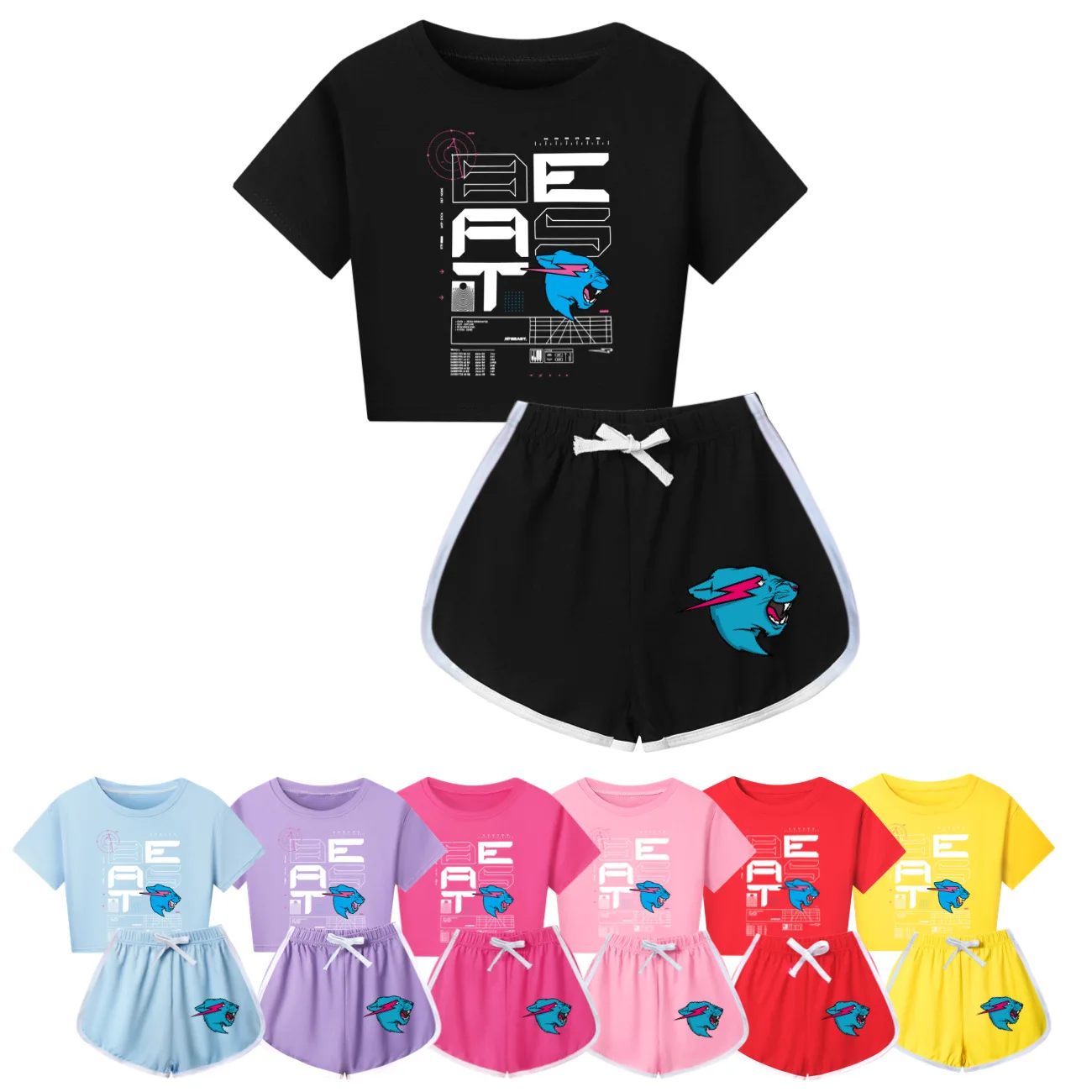 Tiger Head Children School Outfits Clothes Set Baby Girls Short Sleeves T-shirt + Shorts 2PCS Set Boys Summer Sportsuits 3758
Tiger Head Children School Outfits Clothes Set Baby Girls Short Sleeves T-shirt + Shorts 2PCS Set Boys Summer Sportsuits 3758