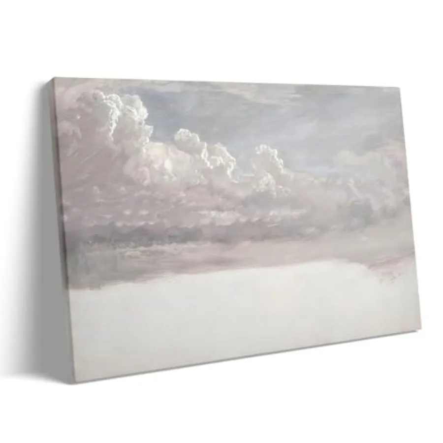 Framed Canvas Wall Art White Cloud Sky Landscape Oil Painting, Minimalist Pastel Cloudscape Picture Print Serene Dreamy Sky Dec
Framed Canvas Wall Art White Cloud Sky Landscape Oil Painting, Minimalist Pastel Cloudscape Picture Print Serene Dreamy Sky Dec