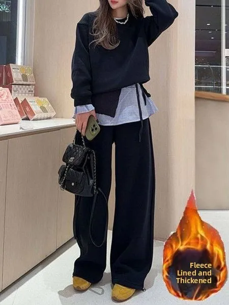 Fashionable Loose Casual Sporty Three-Piece Set Women's Autumn Winter New Style Sweatshirt Pants Combo High Waist Trousers
Fashionable Loose Casual Sporty Three-Piece Set Women's Autumn Winter New Style Sweatshirt Pants Combo High Waist Trousers