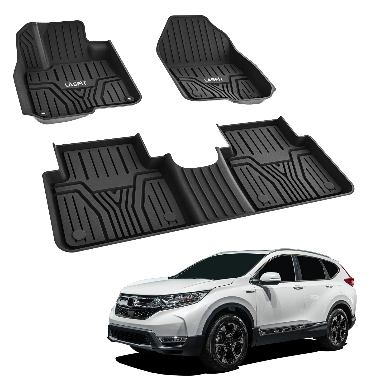Напольные вкладыши LASFIT для Honda CR-V 2017-2022, всепогодная защита, подходят для автомобильных напольных вкладышей из ТПЭ, 1-й и 2-й ряд
Напольные вкладыши LASFIT для Honda CR-V 2017-2022, всепогодная защита, подходят для автомобильных напольных вкладышей из ТПЭ, 1-й и 2-й ряд