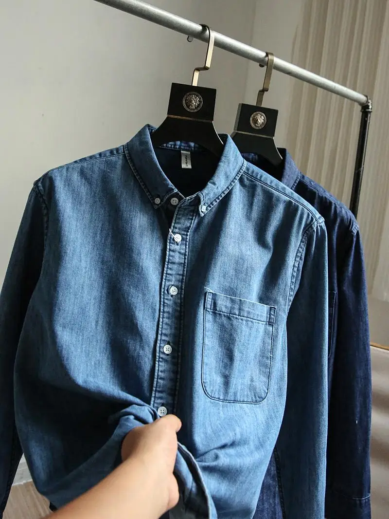 Autumn New Sle Loose Fit Japanese Retro Waed Men's Casual Long Sve Denim irt Versatile Breathable Youth Trendy
Autumn New Sle Loose Fit Japanese Retro Waed Men's Casual Long Sve Denim irt Versatile Breathable Youth Trendy