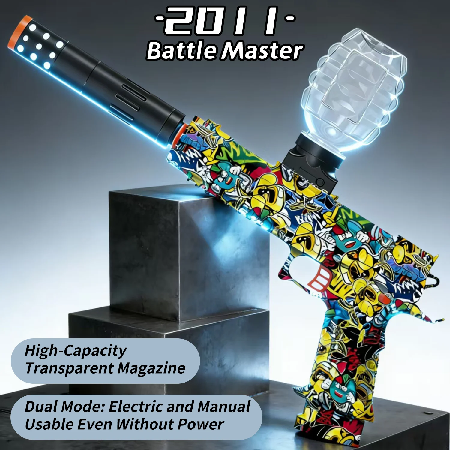 Gel ball pistol blaster outdoor shooting interactive toy team parent-child party game equipment (excluding bullets) holiday gift
Gel ball pistol blaster outdoor shooting interactive toy team parent-child party game equipment (excluding bullets) holiday gift
