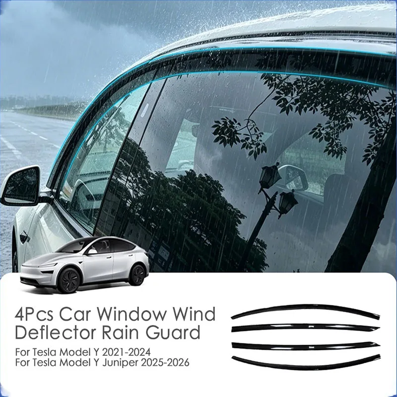 4PCS Window Visors Rain Guard Wind Deflector For Tesla Model Y 2021-2024 & Model Y Juniper 2025-2026 Wide Tuning Window Brow
4PCS Window Visors Rain Guard Wind Deflector For Tesla Model Y 2021-2024 & Model Y Juniper 2025-2026 Wide Tuning Window Brow