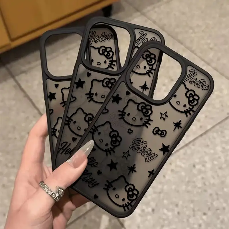 New Kawaii Sanrio Hello Kitty Black Matte Feel Phone Case Case for iPhone 16 15 14 13 12 11 Pro Max Fall Prevention
New Kawaii Sanrio Hello Kitty Black Matte Feel Phone Case Case for iPhone 16 15 14 13 12 11 Pro Max Fall Prevention