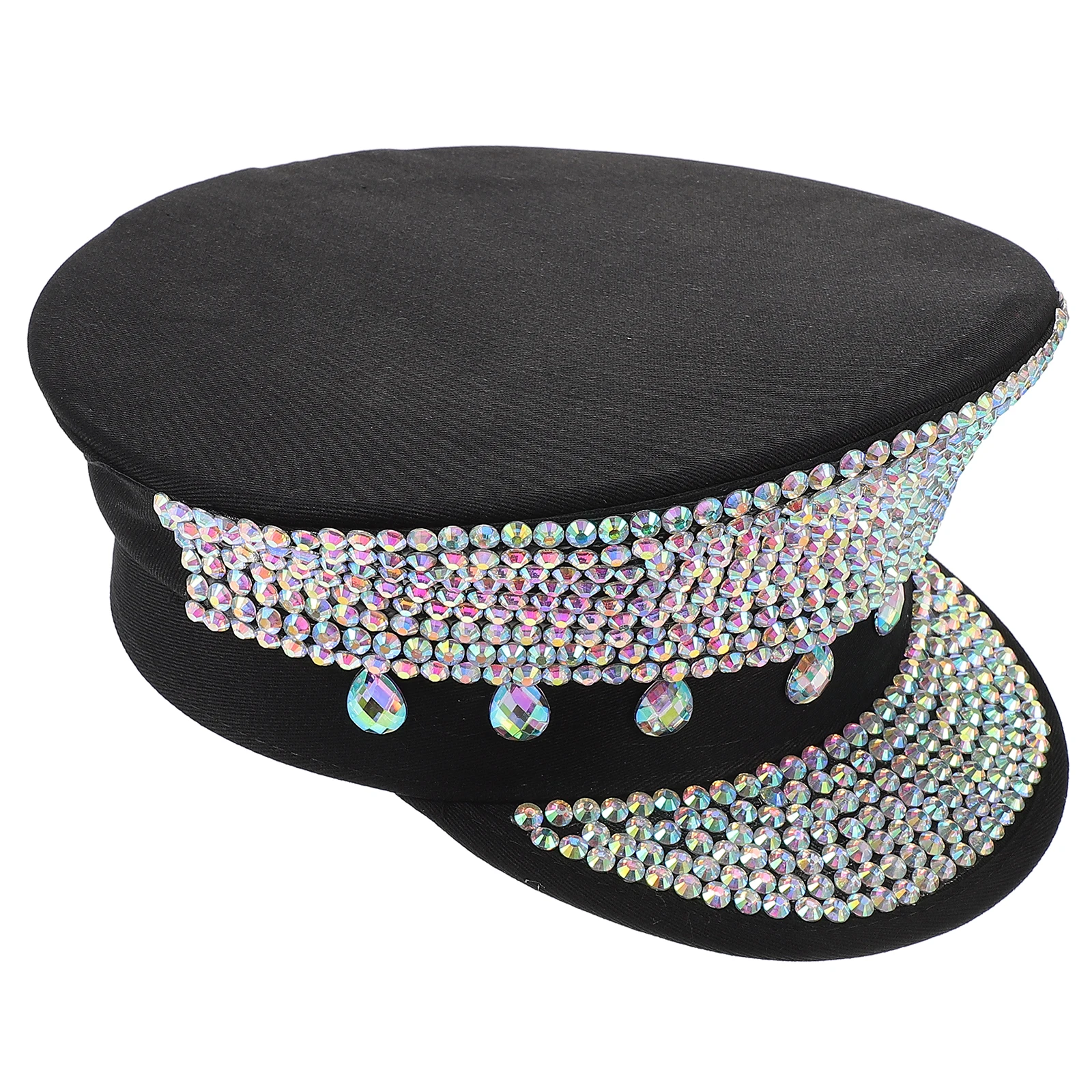 Rhinestone Hat Sailor Cap Silver Accessories Boating Costume Prop Navy Headwear
Rhinestone Hat Sailor Cap Silver Accessories Boating Costume Prop Navy Headwear