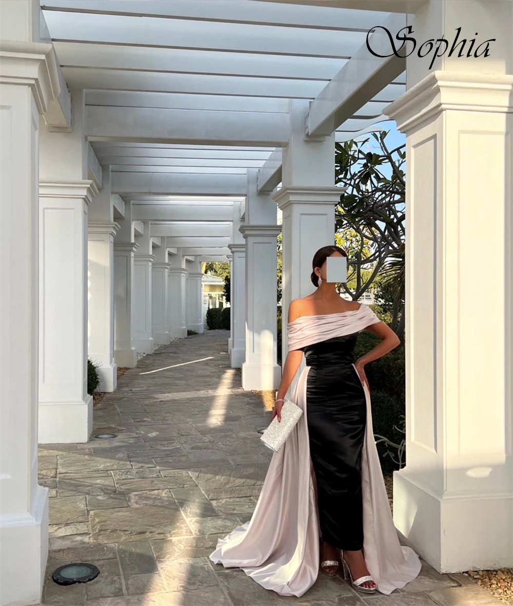 Customized Formal Satin Evening Dress Temperament Celebrity Gowns Boat Neck Off the Shoulder Sleeveless Backless Prom Dress
Customized Formal Satin Evening Dress Temperament Celebrity Gowns Boat Neck Off the Shoulder Sleeveless Backless Prom Dress