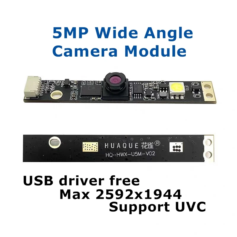 Wide Angle 5MP CMOS Camera Module USB Drive Free 2592x1944 Resolution FOV100 Degree for Face Recognition And ATM Service Machine
Wide Angle 5MP CMOS Camera Module USB Drive Free 2592x1944 Resolution FOV100 Degree for Face Recognition And ATM Service Machine