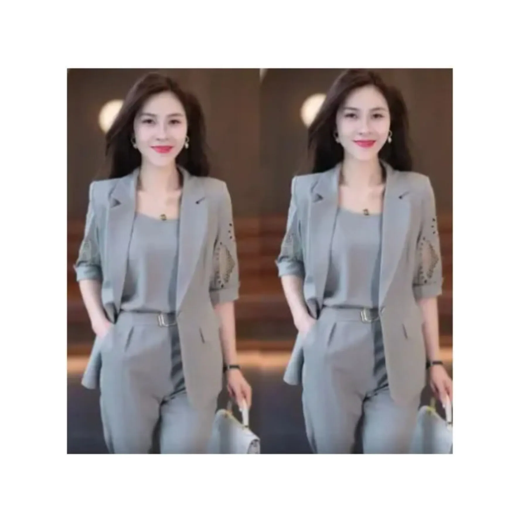 Women's Three Piece Suit Professional Career Fashion Set Cross-Border Summer Outfit Elegant Classy Ensemble Workwear
Women's Three Piece Suit Professional Career Fashion Set Cross-Border Summer Outfit Elegant Classy Ensemble Workwear