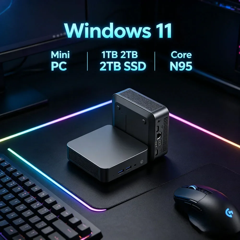 Windows 11 Pro 32GB RAM 1TB/2TB SSD Core N95 Mini PC WiFi6 BT5.2 4K HD Office Gaming PC, Smooth with 3 Years Warranty
Windows 11 Pro 32GB RAM 1TB/2TB SSD Core N95 Mini PC WiFi6 BT5.2 4K HD Office Gaming PC, Smooth with 3 Years Warranty
