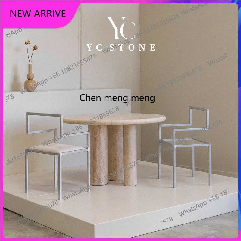 D85 Nordic minimalist natural travertine dining table round table marble design coffee table
D85 Nordic minimalist natural travertine dining table round table marble design coffee table