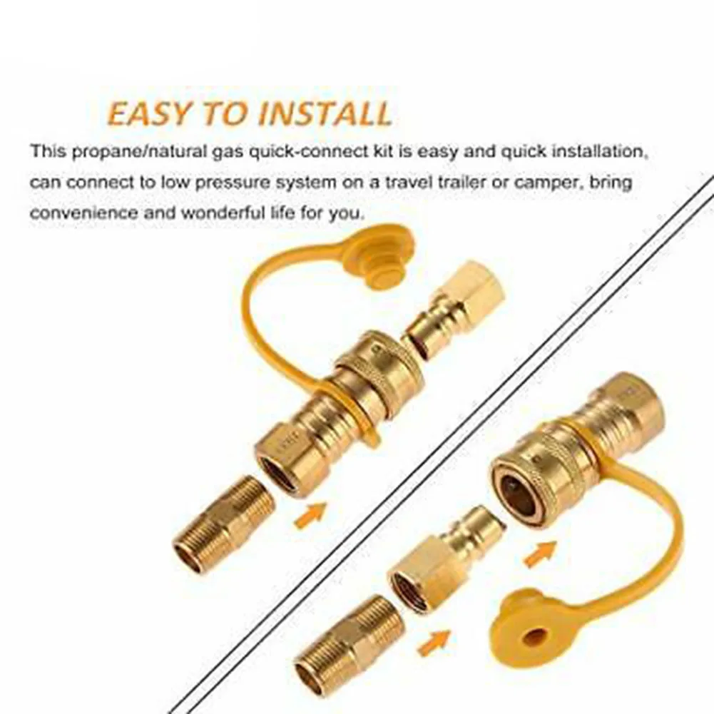 3/8 inch Brass Quick Connect Fitting for Propane and Natural Gas Systems Used in Grills RVs Campers and Vessels
3/8 inch Brass Quick Connect Fitting for Propane and Natural Gas Systems Used in Grills RVs Campers and Vessels
