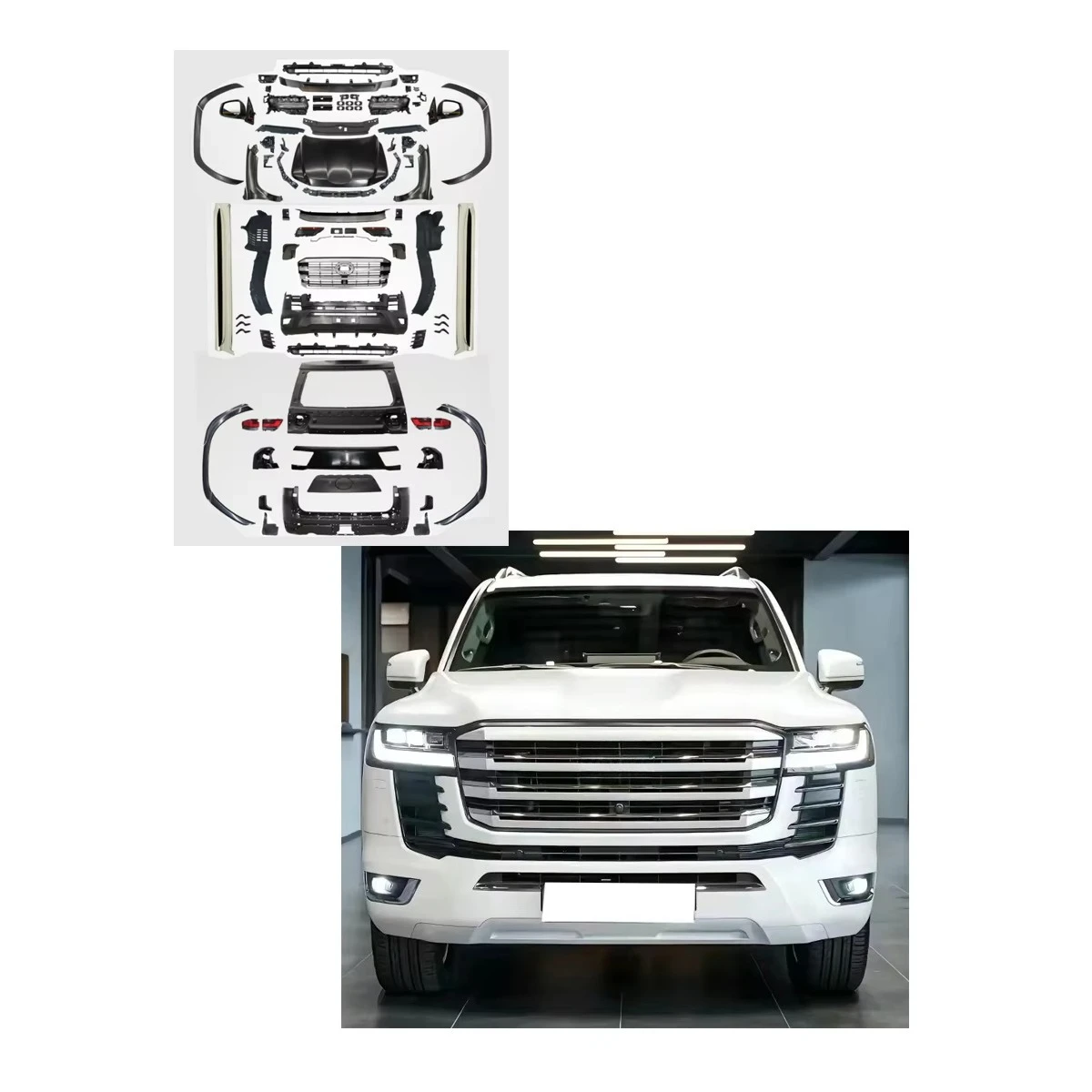 Комплект обвеса для рестайлинга Land Cruiser Prado (2008-2021) до версии 2018 года, обновление до 2023 года
Комплект обвеса для рестайлинга Land Cruiser Prado (2008-2021) до версии 2018 года, обновление до 2023 года