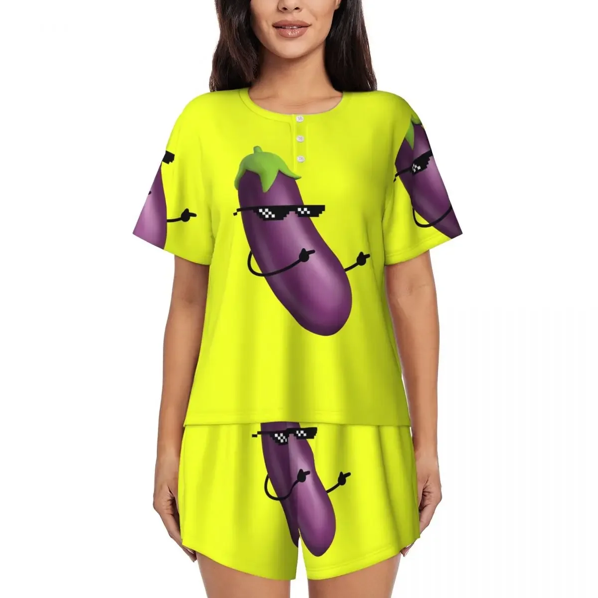Thug Life Eggplant Round Neck Short Sleeves Nightdress for Sleeping Sleepshirts Women Soft Pajama Set Short Pants
Thug Life Eggplant Round Neck Short Sleeves Nightdress for Sleeping Sleepshirts Women Soft Pajama Set Short Pants
