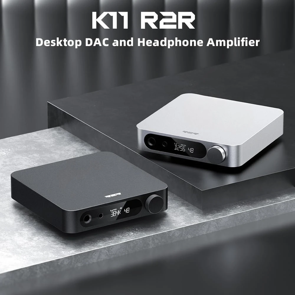 K11 R2R DAC and Headphone Amplifier for Home Audio or PC, 6.35mm and Balanced 4.4mm, RCA, Coaxial, Optical, 1300mW
K11 R2R DAC and Headphone Amplifier for Home Audio or PC, 6.35mm and Balanced 4.4mm, RCA, Coaxial, Optical, 1300mW