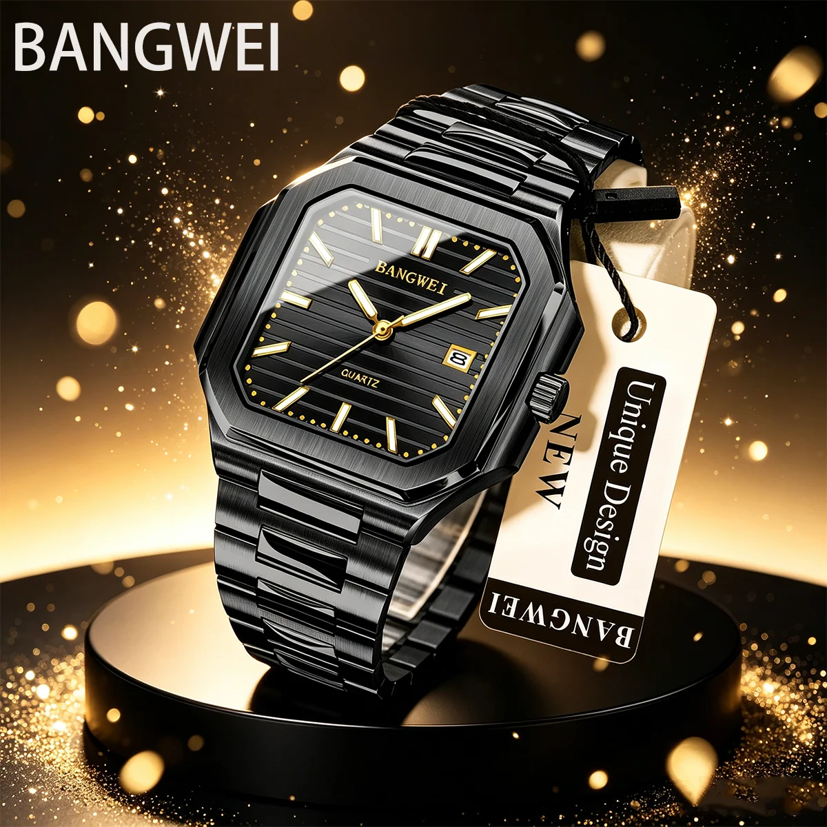BANGWEI Fashion Black Watches For Men Luxury Quartz Wristwatches Luminous Waterproof Stainless Steel Men Watch Gift Reloj Hombre
BANGWEI Fashion Black Watches For Men Luxury Quartz Wristwatches Luminous Waterproof Stainless Steel Men Watch Gift Reloj Hombre