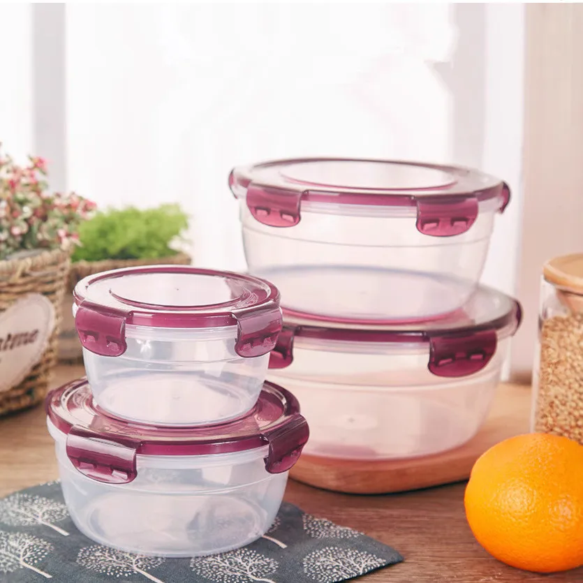 Round Airtight Food Storage Containers 4pcs per Set, BPA-Free PP Plastic with Silicone Seal, Leakproof Locking Lunch Boxes
Round Airtight Food Storage Containers 4pcs per Set, BPA-Free PP Plastic with Silicone Seal, Leakproof Locking Lunch Boxes