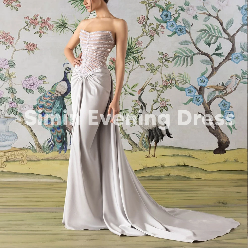 Simin женские блестящие вечерние платья русалки без бретелек без рукавов со шлейфом длиной до пола, вечерние элегантные платья 2025
Simin женские блестящие вечерние платья русалки без бретелек без рукавов со шлейфом длиной до пола, вечерние элегантные платья 2025