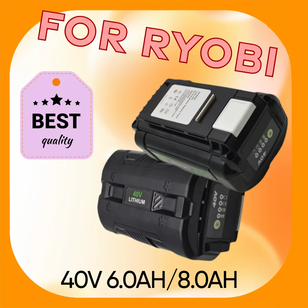 For Ryobi RY40200 OP4050 Tool Battery,New 40V 6.0AH/8.0AH High-Power Lithium Battery, OP4026 , RY40430,for Ryobi Lawn Mower
For Ryobi RY40200 OP4050 Tool Battery,New 40V 6.0AH/8.0AH High-Power Lithium Battery, OP4026 , RY40430,for Ryobi Lawn Mower