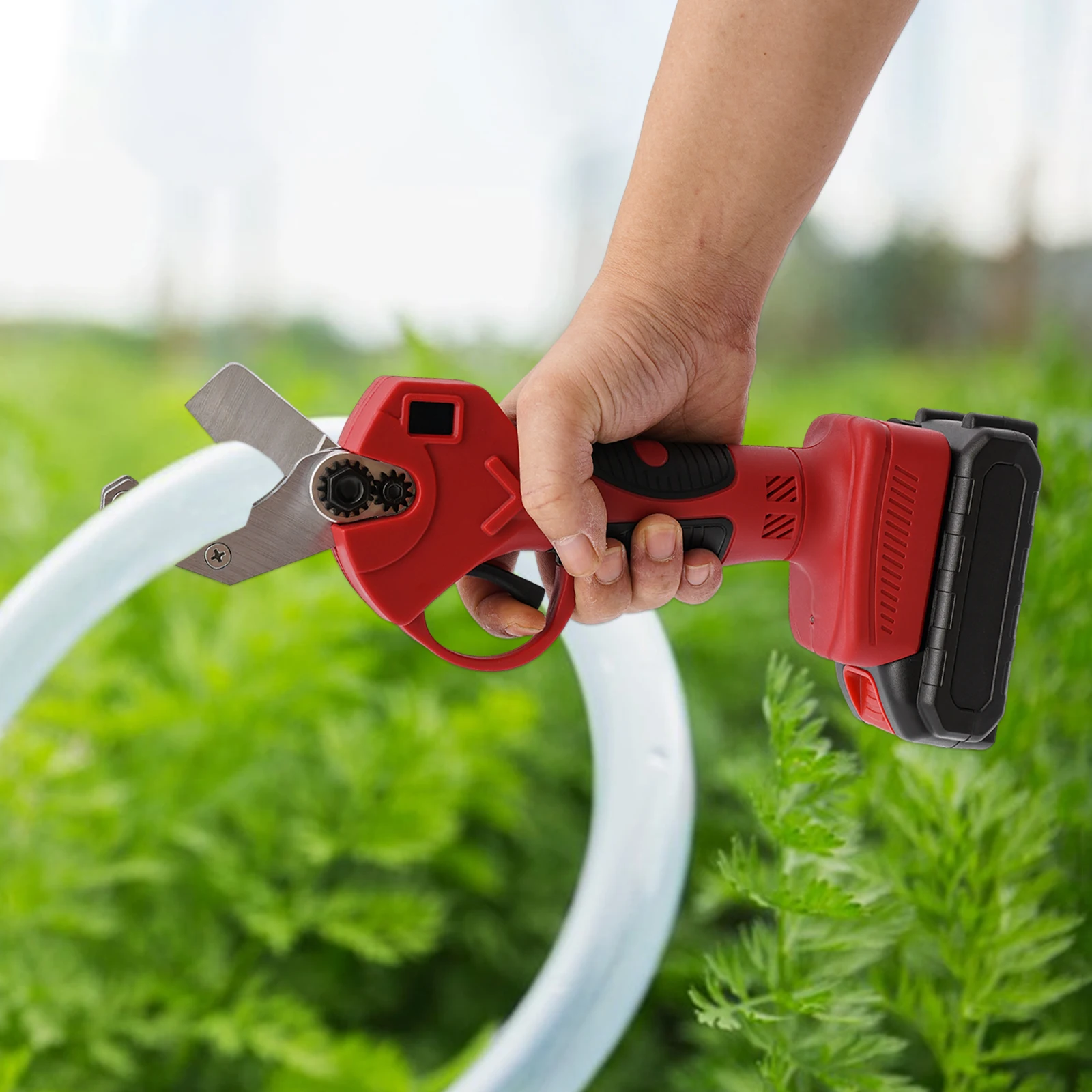 210W Cordless Electric Pruning Shear, 1.38in Cutting Diameter, 21V 2.2Ah Battery, High-safety Brushless Motor for Pipe, Garden
210W Cordless Electric Pruning Shear, 1.38in Cutting Diameter, 21V 2.2Ah Battery, High-safety Brushless Motor for Pipe, Garden