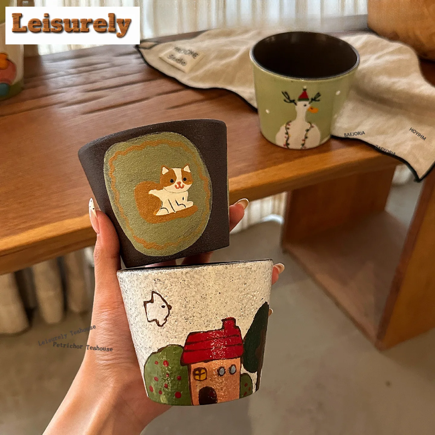 Hand-painted House And Animal Teacup Luxury Tea Bowl Cute Cup Tea-tasting Smelling Cup Jianzhan Master Cups Chinese Tea Set
Hand-painted House And Animal Teacup Luxury Tea Bowl Cute Cup Tea-tasting Smelling Cup Jianzhan Master Cups Chinese Tea Set
