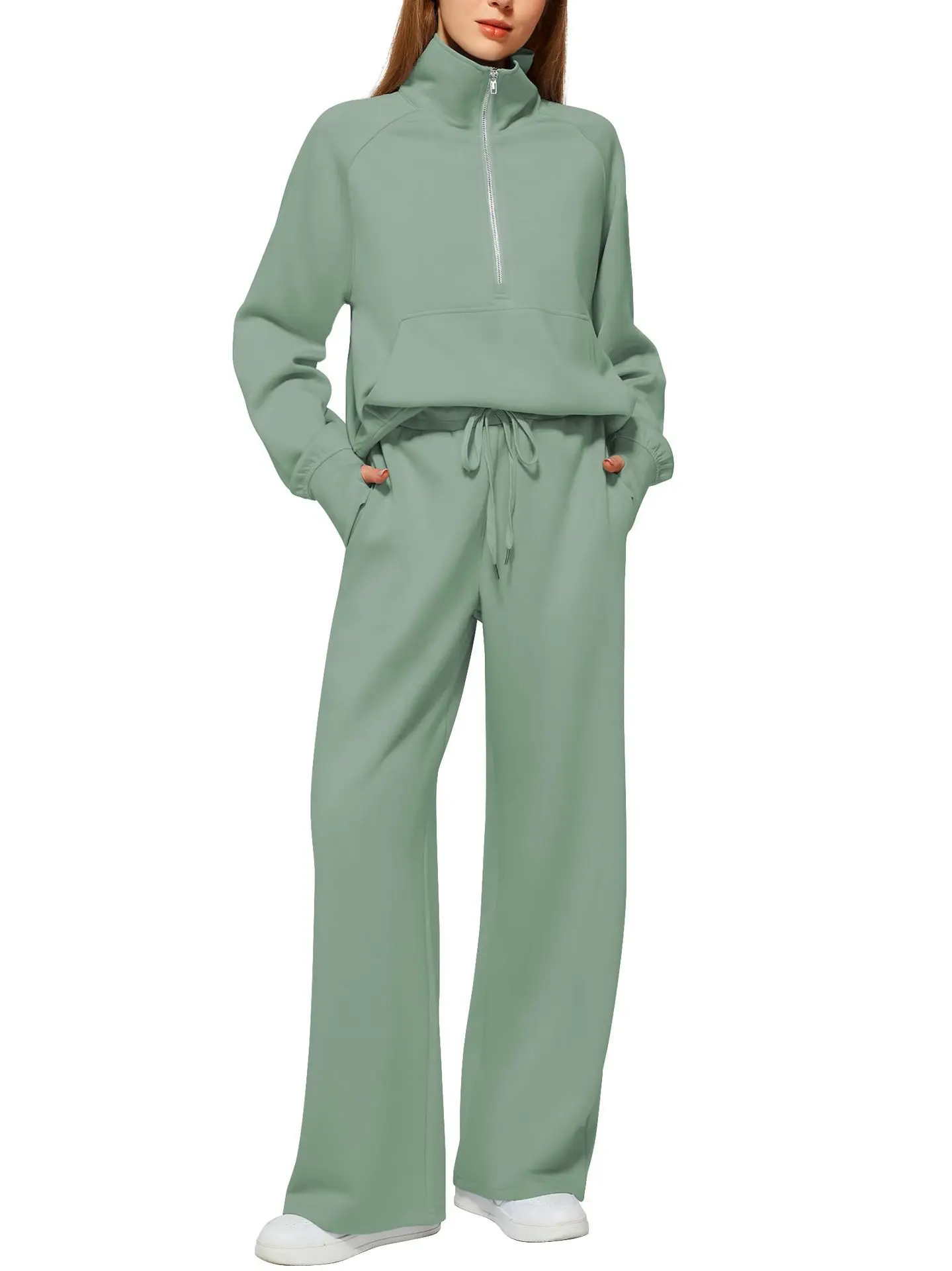 Women 2 Piece Outfits Sweatsuit Set 2026 Activewear Workout Fall Oversized Half Zip Sweatshirt Sweatpant Lounge Set Tracksuits
Women 2 Piece Outfits Sweatsuit Set 2026 Activewear Workout Fall Oversized Half Zip Sweatshirt Sweatpant Lounge Set Tracksuits