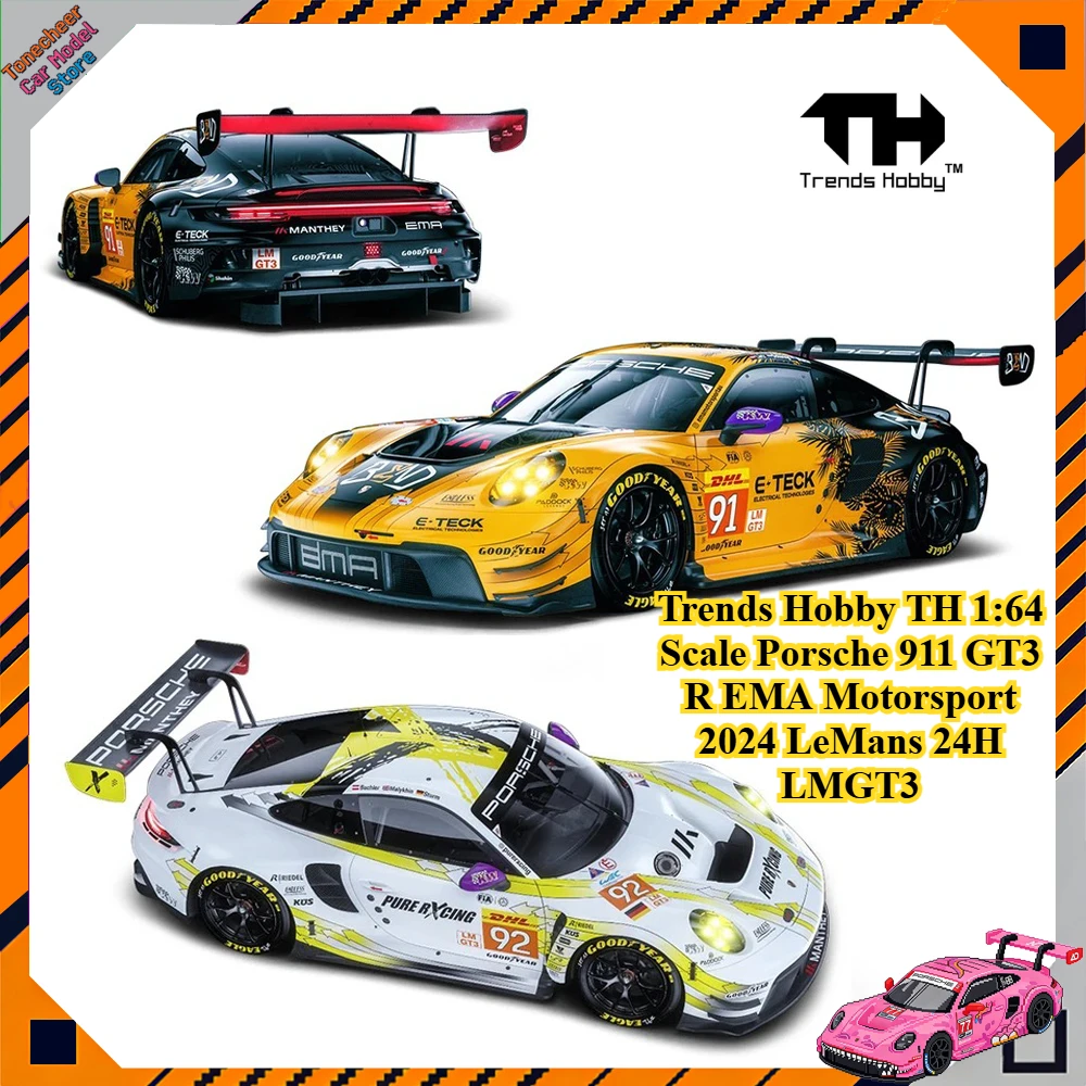 Модель Trends Hobby TH 1:64 Porsche 911 GT3 R EMA Motorsport 2024 LeMans 24H LMGT3 Winner # 91 # Модель автомобиля из сплава 92-й марки, литая под давлением игрушка
Модель Trends Hobby TH 1:64 Porsche 911 GT3 R EMA Motorsport 2024 LeMans 24H LMGT3 Winner # 91 # Модель автомобиля из сплава 92-й марки, литая под давлением игрушка