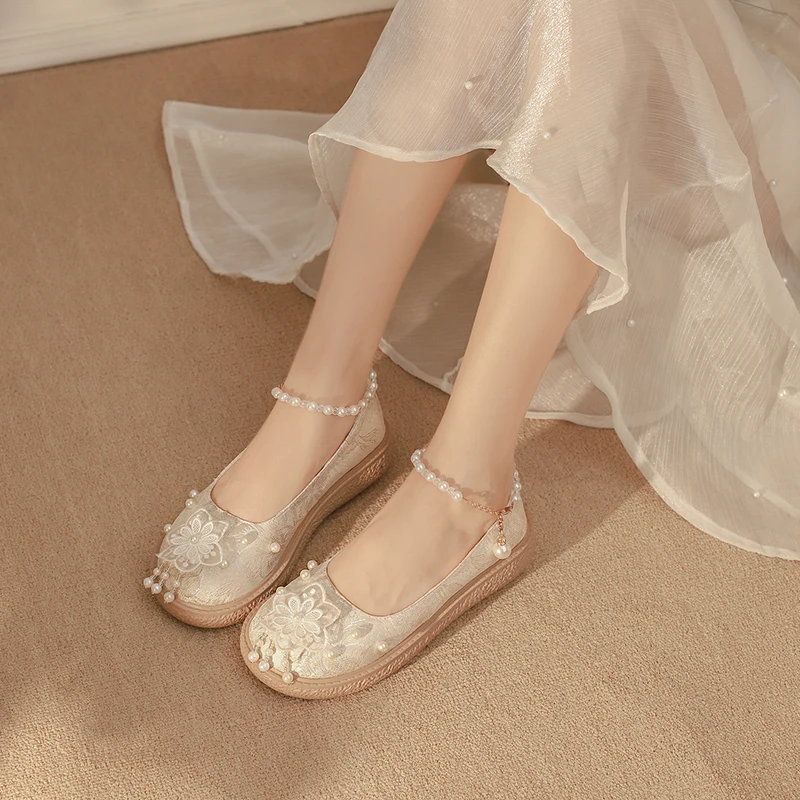 New Chinese Style Embroidered Shoes for Hanfu Small Leather Shoes Lolita Ancient Style Retro National Style Footwear
New Chinese Style Embroidered Shoes for Hanfu Small Leather Shoes Lolita Ancient Style Retro National Style Footwear