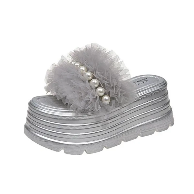 Women's High Heels Slippers New Summer Outdoor Lace Flower Sandals Comfortable Rubber Bottom Chunky Beach Flip Flops
Women's High Heels Slippers New Summer Outdoor Lace Flower Sandals Comfortable Rubber Bottom Chunky Beach Flip Flops