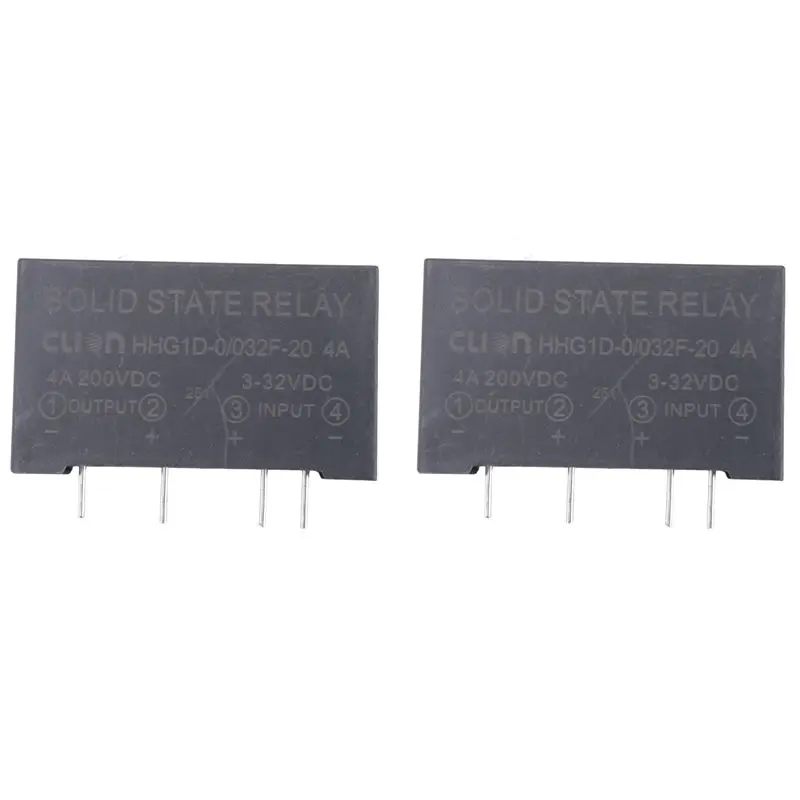 Efficient 2X Input 3-32V DC Output 4A 200V DC 4 Pin PCB Solid State Relay HHG1D-0/032F-20
Efficient 2X Input 3-32V DC Output 4A 200V DC 4 Pin PCB Solid State Relay HHG1D-0/032F-20