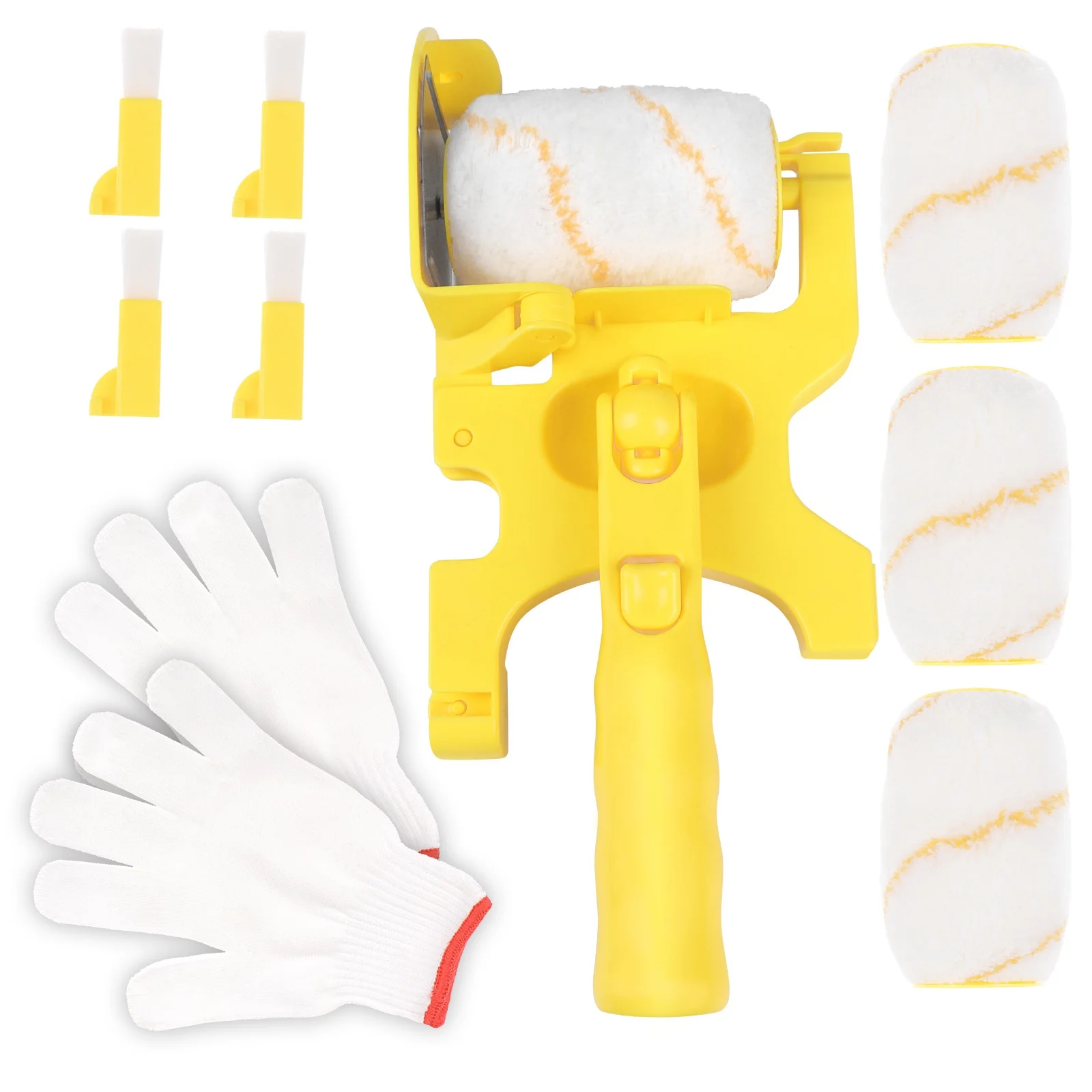 11Pcs Paint Roller Brush Set Multifunctional Hand-Held Clean-Cut Paint Edger Roller Brush Portable Home Improvement Tool
11Pcs Paint Roller Brush Set Multifunctional Hand-Held Clean-Cut Paint Edger Roller Brush Portable Home Improvement Tool