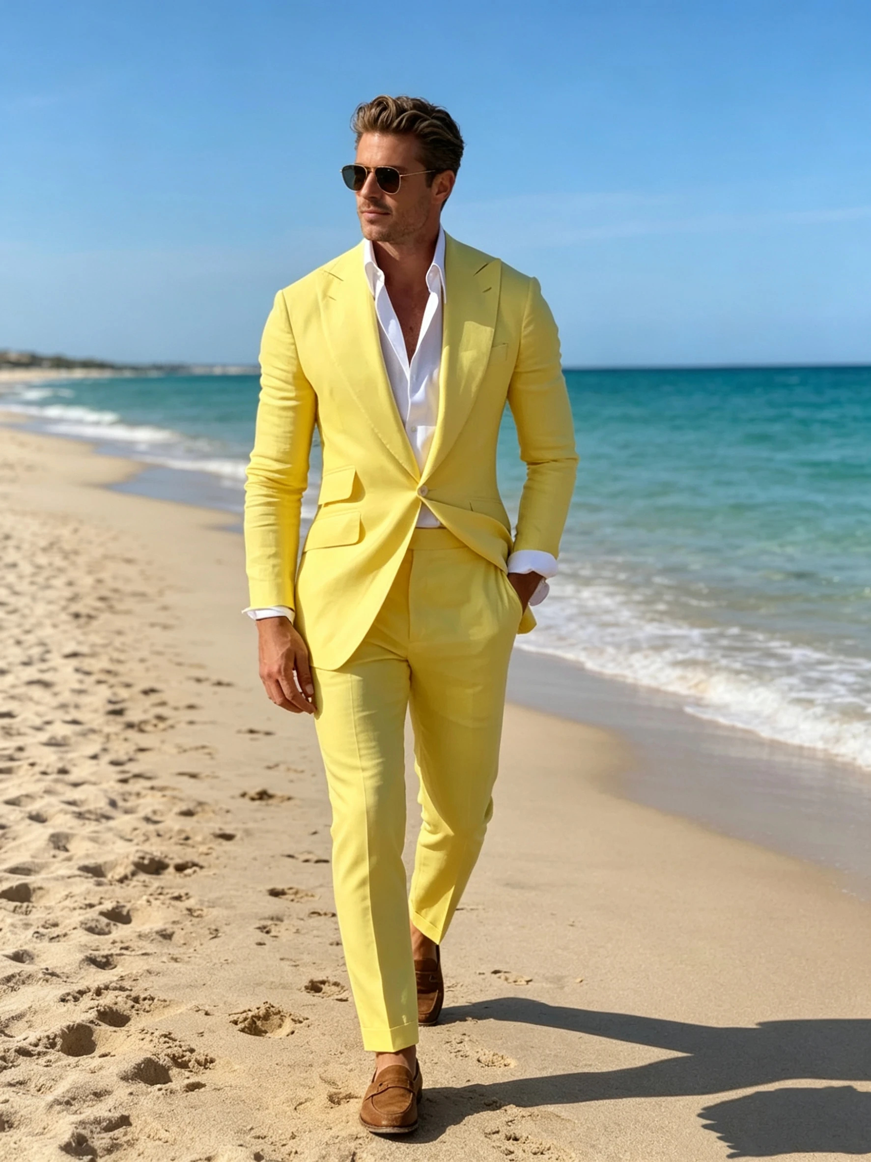 2 Piece Yellow Men Suits Slim Fit Wedding Groom Tuxedo Peaked Lapel Jacket Suits Male Casual Men Outfits Blazer With Pants
2 Piece Yellow Men Suits Slim Fit Wedding Groom Tuxedo Peaked Lapel Jacket Suits Male Casual Men Outfits Blazer With Pants