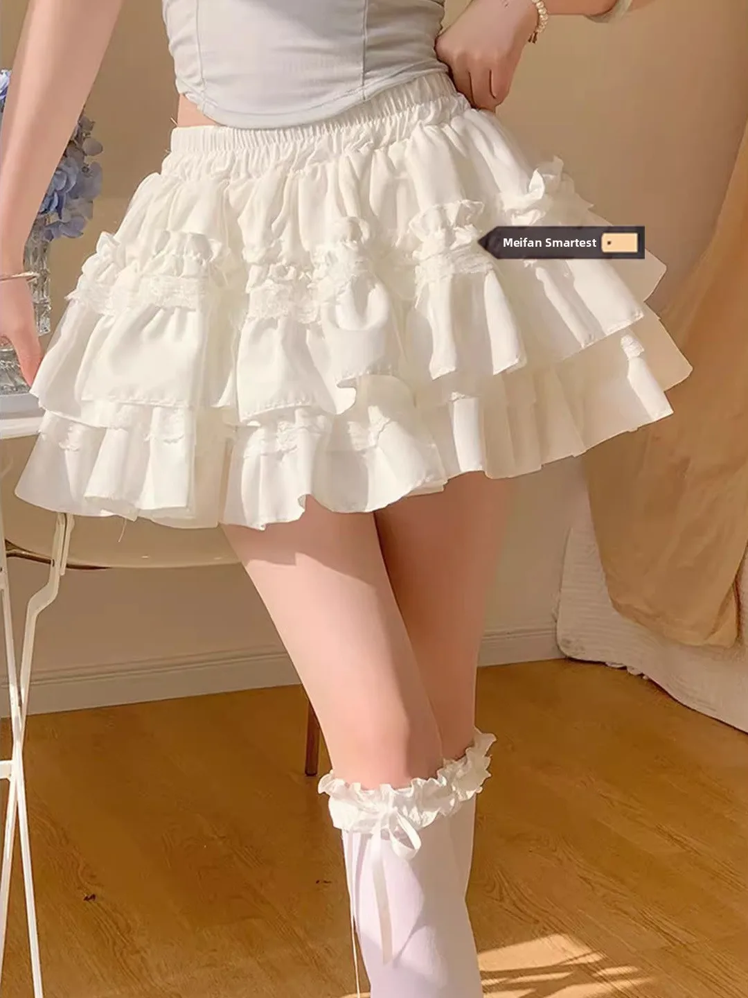 Sweet White Lace Skirt Women's Summer Ballet Style High Waist Anti-Light Short Skirt Half Body Skirts for Young Ladies
Sweet White Lace Skirt Women's Summer Ballet Style High Waist Anti-Light Short Skirt Half Body Skirts for Young Ladies