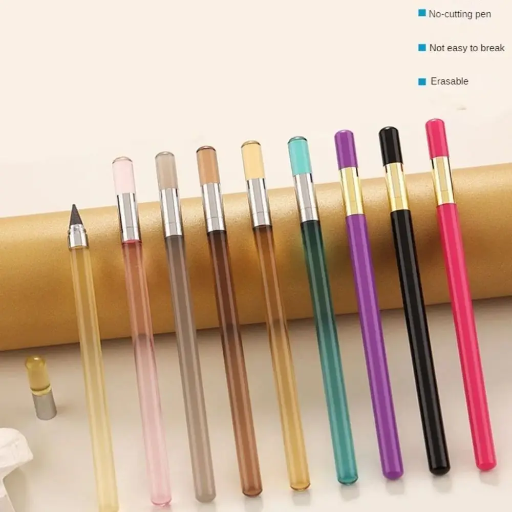 HB 0.5mm Eternal Pen Acrylic Writing Pen Mechanical Pencil Student Reusable Writing Pencil Transparent Rod Inkless Sketch Tool
HB 0.5mm Eternal Pen Acrylic Writing Pen Mechanical Pencil Student Reusable Writing Pencil Transparent Rod Inkless Sketch Tool