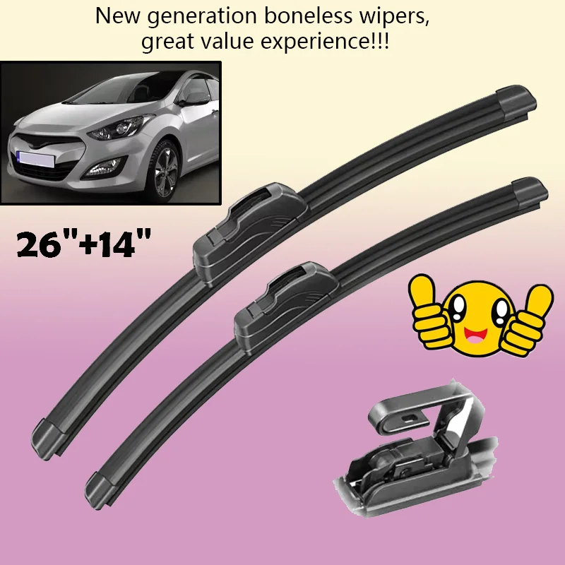 Misima 26" 14" Windshield Windscreen Wiper Blades Fit For Hyundai i30 2013-2017 Front Window Wiper 2014 2015 2016
Misima 26" 14" Windshield Windscreen Wiper Blades Fit For Hyundai i30 2013-2017 Front Window Wiper 2014 2015 2016