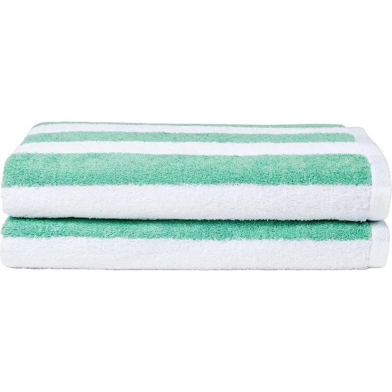 Хлопковое махровое полотенце Cabana Stripe для бассейна и пляжа, мягкое и впитывающее, 2 шт., зеленое, 30 x 60 дюймов
Хлопковое махровое полотенце Cabana Stripe для бассейна и пляжа, мягкое и впитывающее, 2 шт., зеленое, 30 x 60 дюймов